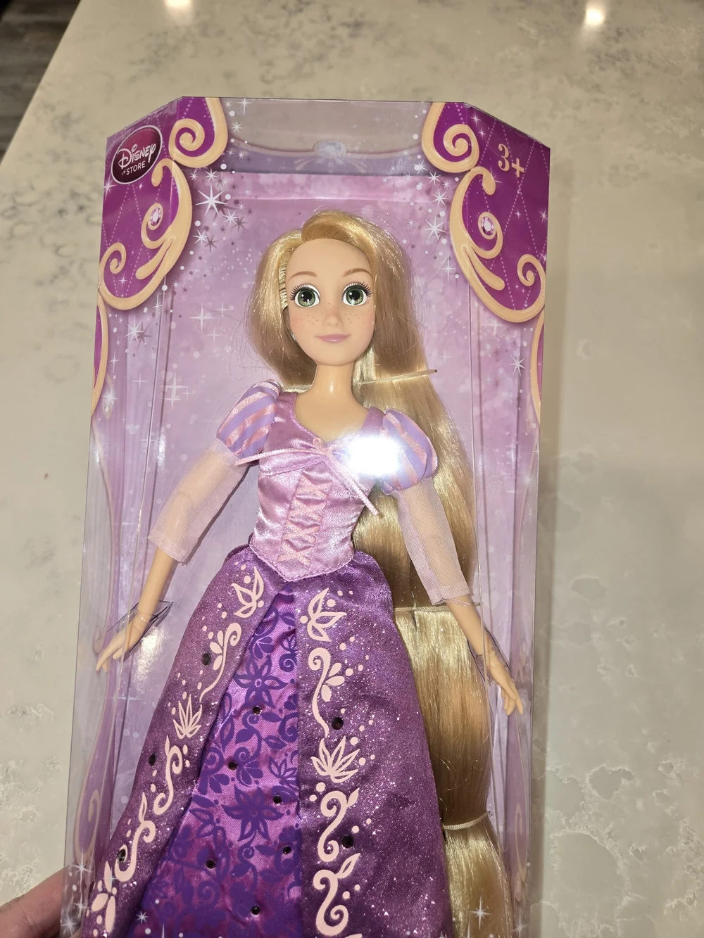 Disney Rapunzel Doll in Purple Gown with Blonde Hair